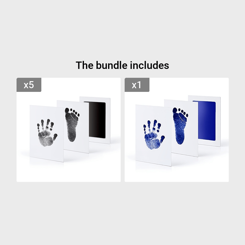 DIY Hand And Footprint Kit, Ink Pads Photo Frame Handprint Souvenir Accessories, Safe, Christmas Halloween Gift