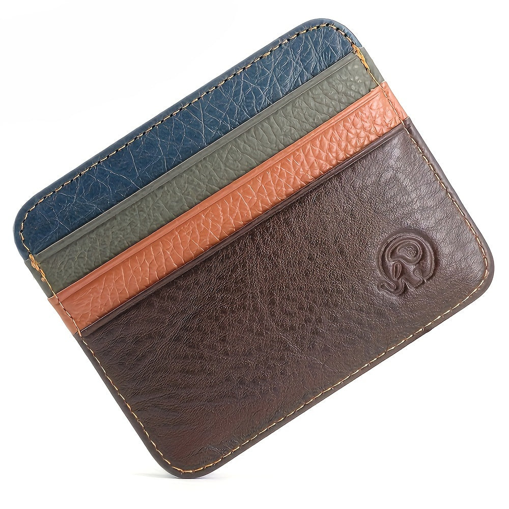 Minimalist Credit Card Holder Anti-theft Leather Wallet, Slim Front Pocket Wallet Christmas Gift