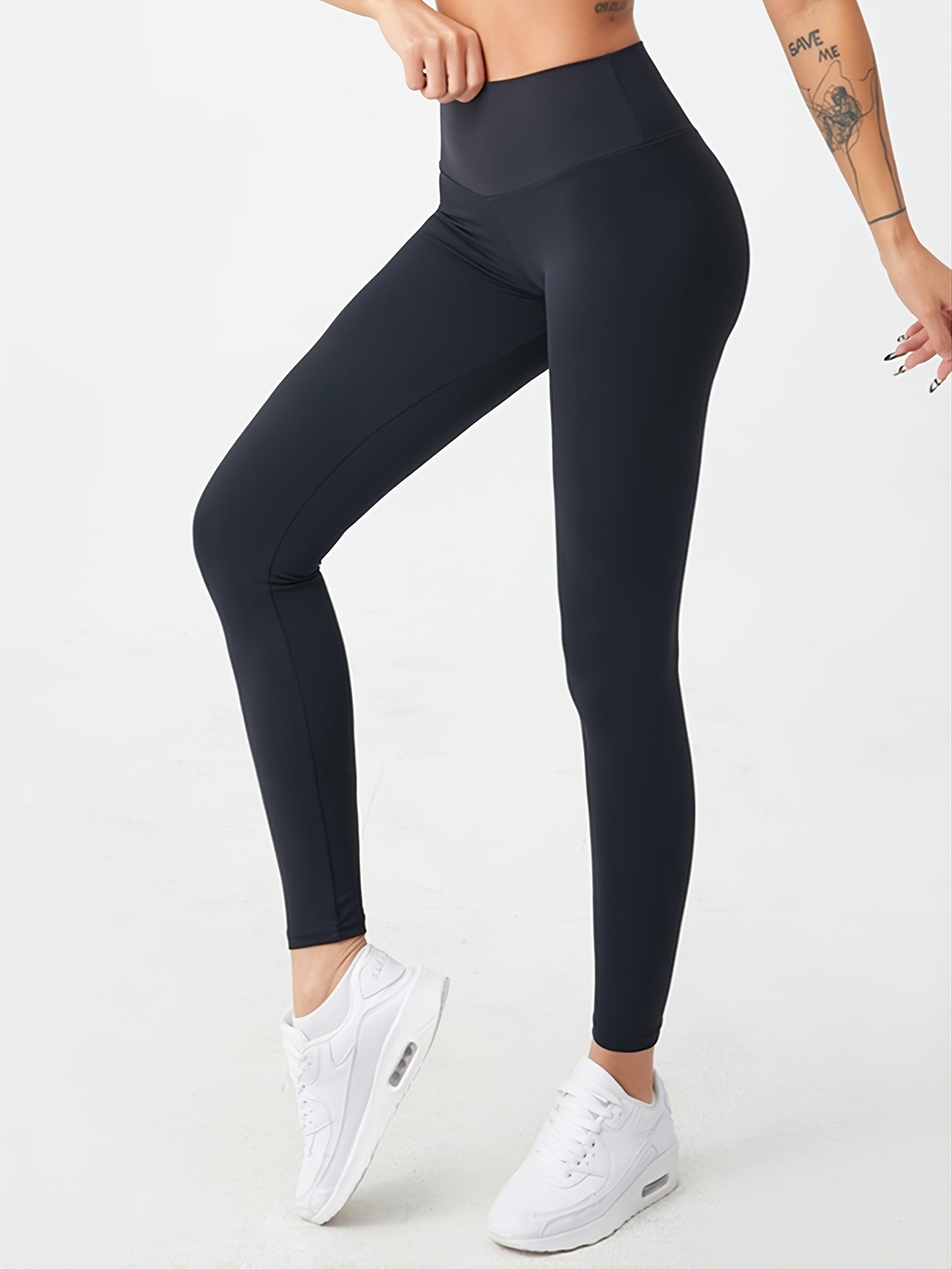 High Waist Yoga Pants with Booty Scrunch, Stretchy Fitness Leggings for Women, Activewear for Workout and Gym, Hip Lifting Benefits