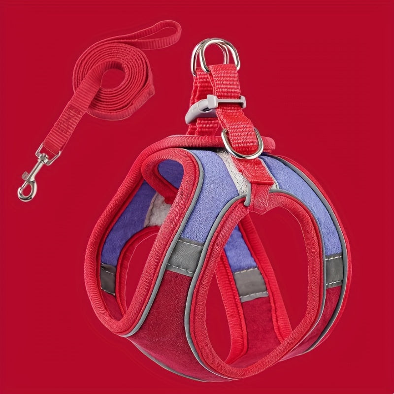 Escape-Proof Cat Harness Vest: Adjustable, Anti-Leak Walking Leash For Your Furry Friend!
