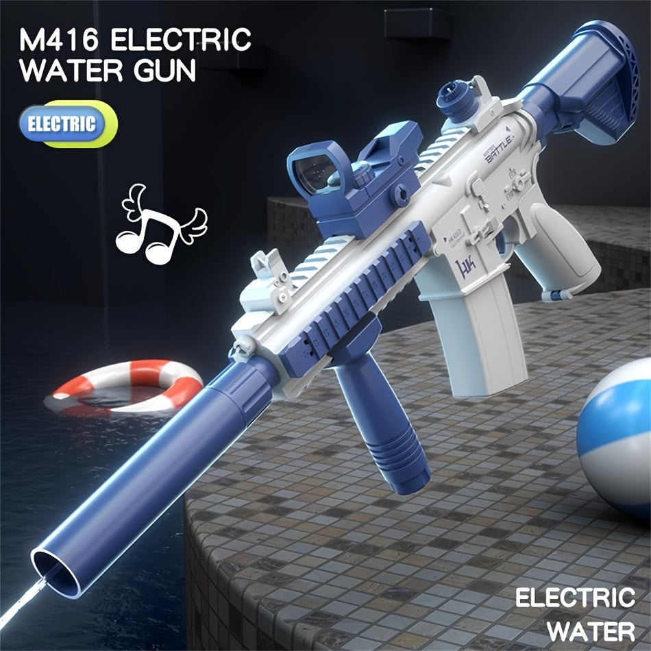 M416 Automatic Summer Electric Toy Water Gun Large-capacity Water Gun Beach Outdoor Water Fight Swimming Pool, As Halloween, Chrismas Gift