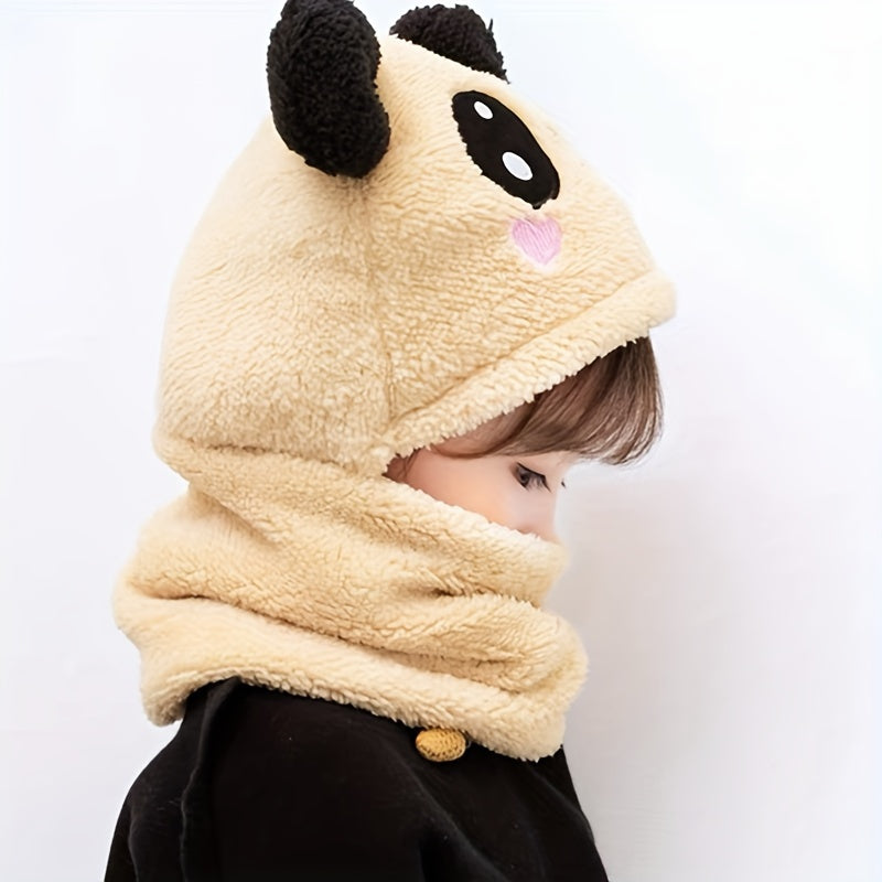 1pc Girl's Autumn Winter Cute Thickened Warm Plush Baby Ear Protection Hat