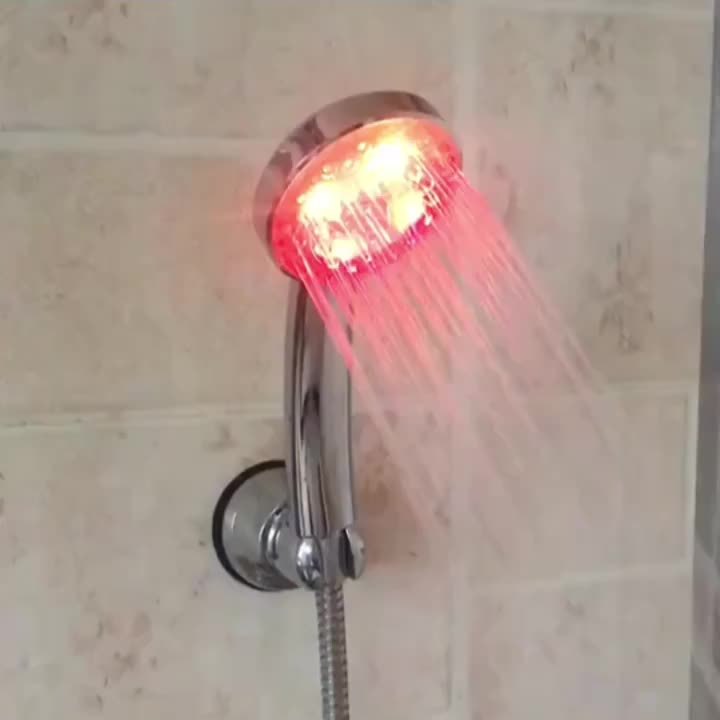 LED Luminous Shower Handheld Small Flower Shower Color Changing No Battery Water Power Generation