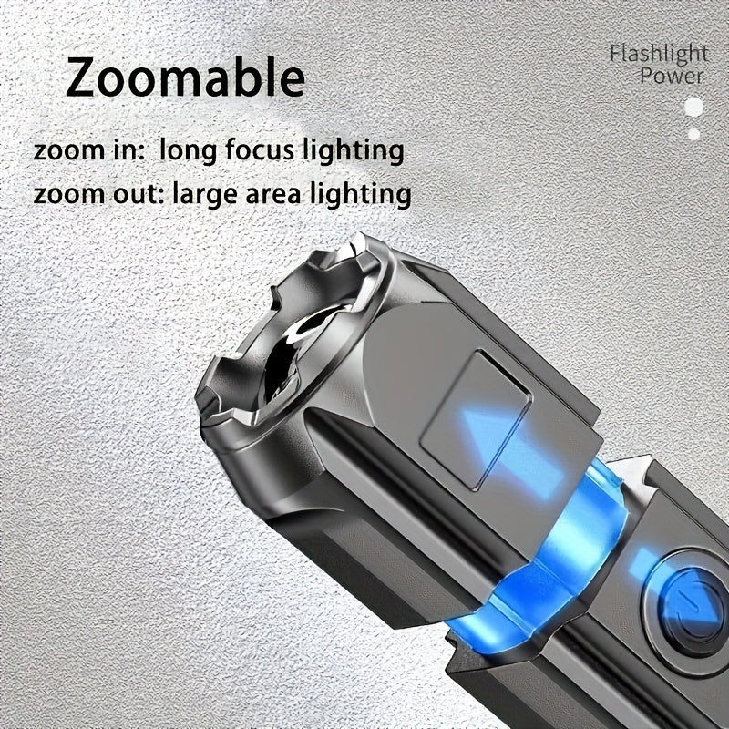 IPX4 Water Resistant, APOLLOFIRE Flashlight with Zoom & Focusable Beam - Portable, - Zooming Torch Suitable for Camping, Emergencies, Use - Compact & Powerful Flashlight