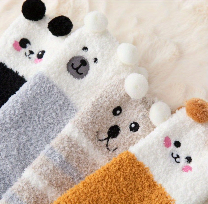 1-Pair Women's Winter Thermal Over-the-Knee (OTK) Floor Socks - Cozy Coral Sleeping Socks Suitable for Home, Bed, and Cold Weather - Warmth &