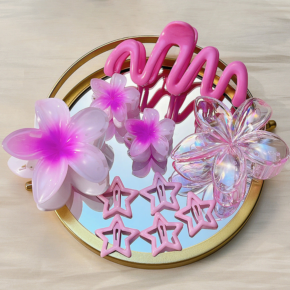 10pcs Flower Hair Clips Set