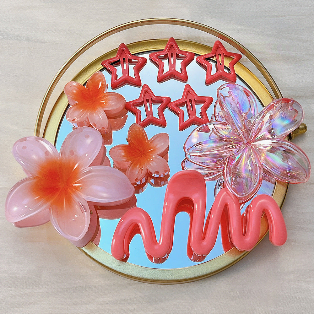 10pcs Flower Hair Clips Set