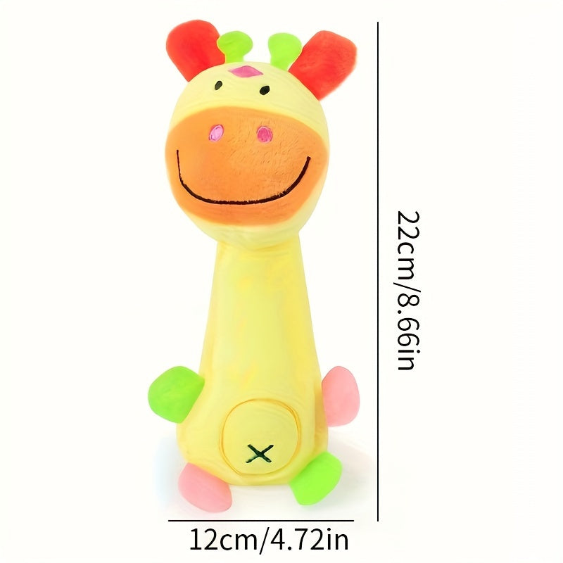 1pc Durable Squeaky Plush Toy for Dogs - Perfect for Grinding Teeth and Interactive Play with Animal Design