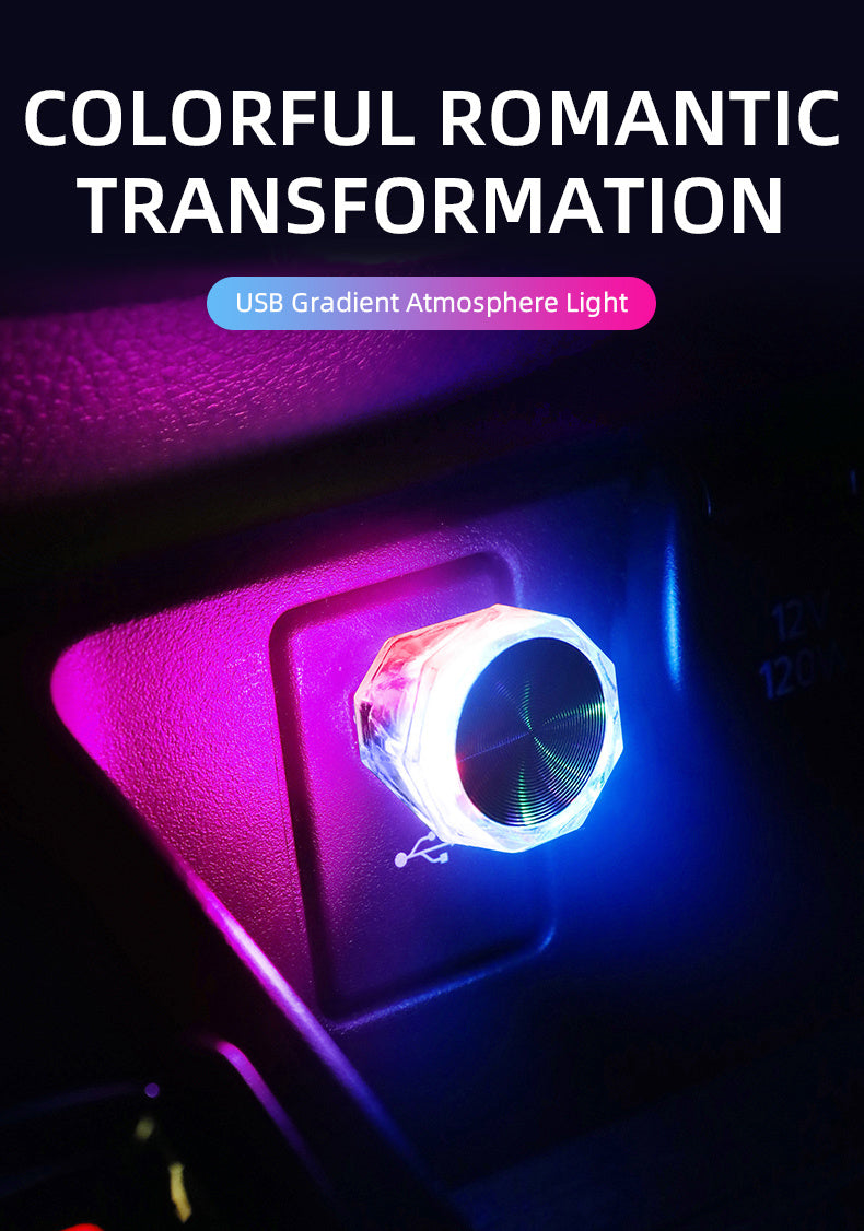 Car Mini USB LED Atmosphere Light Indoor Environment Decoration Mood Light Car PC Computer Portable Light Plug And Play Super Bright