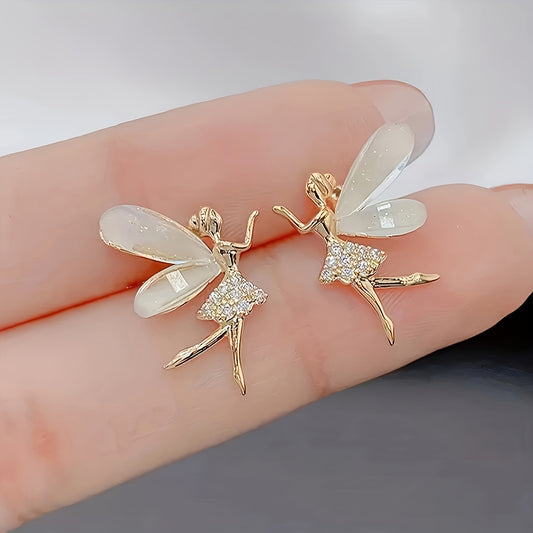 Vintage Korean Flower Fairies Stud Earrings - Daily Chic & Party-Ready, All-Season Versatile Jewelry