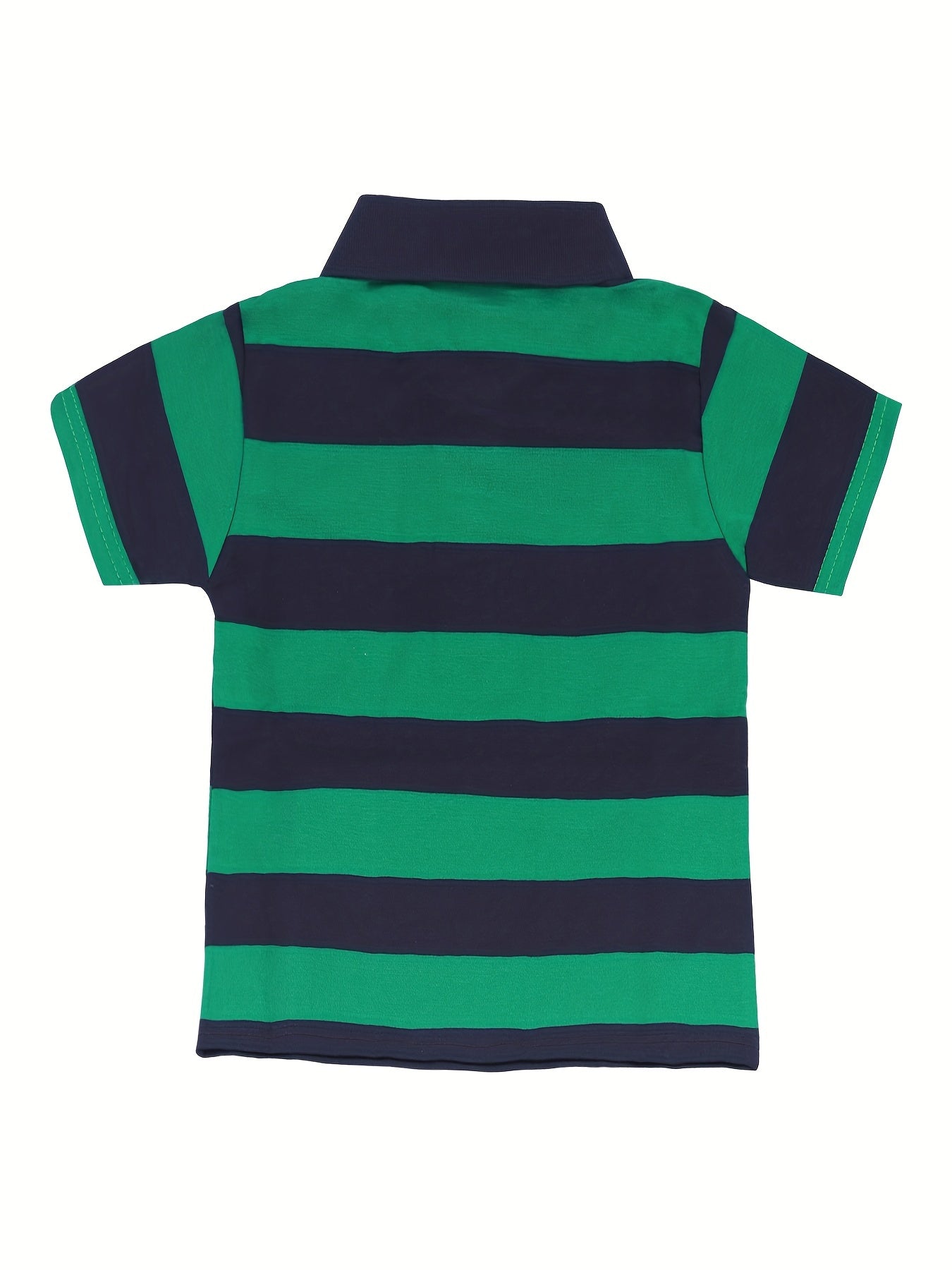 Vibrant Striped Polo T-shirt for Kids - Soft Cotton, Short Sleeve, Casual, Trendy, Perfect for Summer Holiday Party - Boys' Fun Clothing