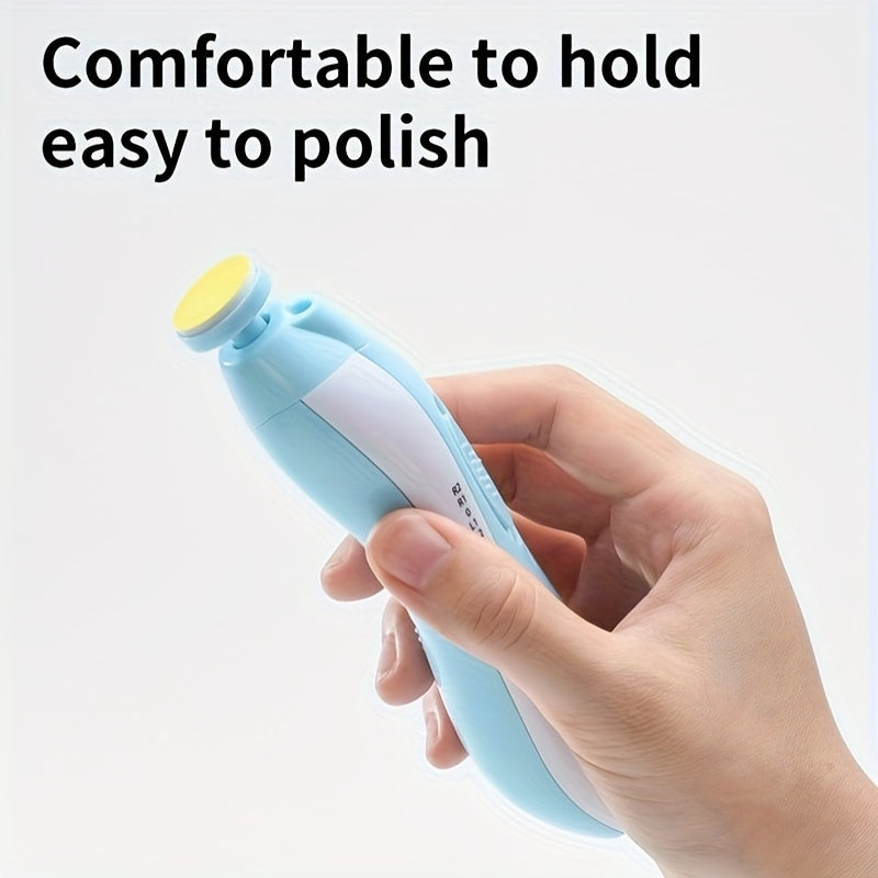 Baby Nail Trimmer Electric, 6 In 1 Safety Baby Nail Clippers, With 6 Grinding Pads And LED Light, Trim Polish Grooming Kit For Newborn Infant Toddler Or Adults Toes Fingernails Care, Christmas, Halloween, Thanksgiving Day Gif