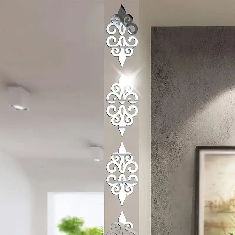 10pc Flower Mirror Wall Decor