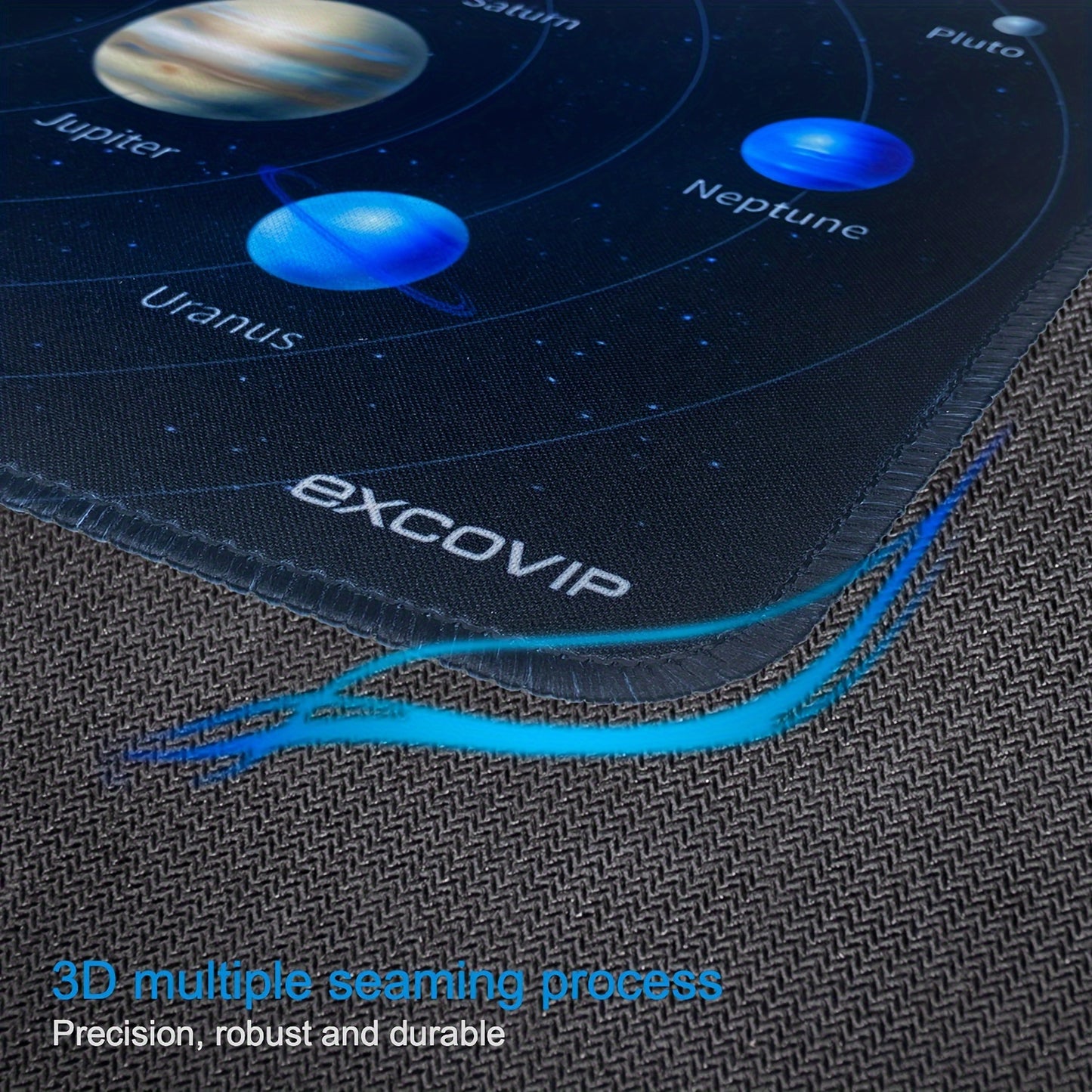 EXCOVIP Cute Anime Mouse Pad for The Solar System, Small Size with Stitched Edges, Suitable for Laptops And Keyboards, Medium Size, Non-Slip, Large for Study And Office Use, Item 9461
