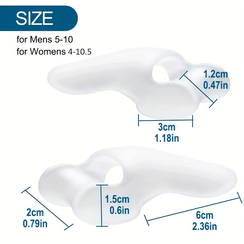 2pcs Toe Separator, Feet Bone Thumb Adjuster, Pedicure Supplies, Foot Care Tool, Only Fit Night/ Home Use, Long-term Use And Replace Regularly