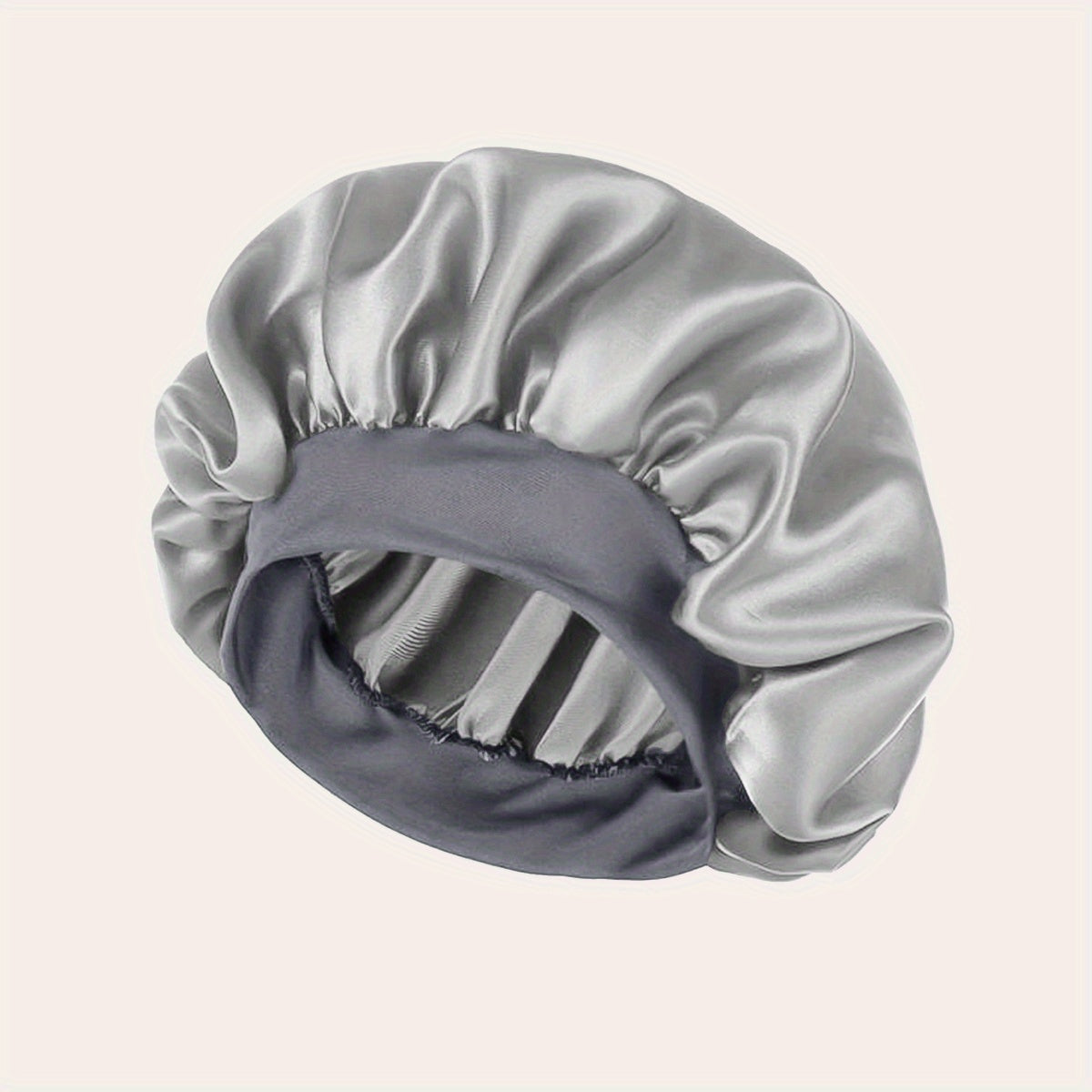 2023 New Women'S Fashion Hair Bonnet - Wide Brim Elastic Sleep Cap for Curly Straight Hair, Pink Fluffy Polyester Bath Hat with Ruffled Edges, Oil-Free Dry Hair Cover for Sleep & Relaxation, Hair Bonnet for Sleeping, Comforta