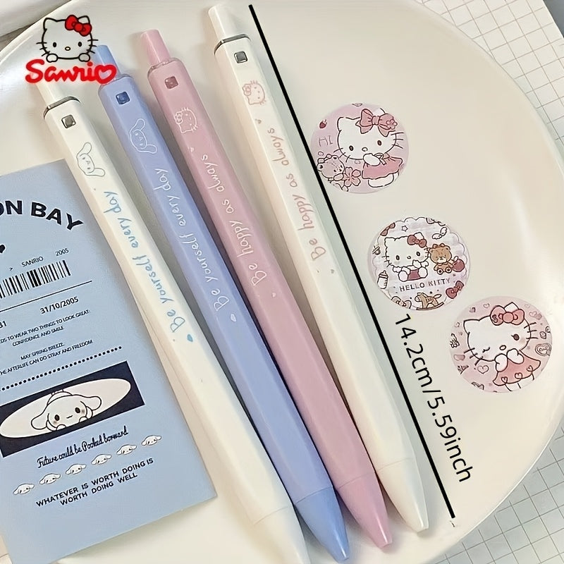 [Hello Kitty Pen] Sanrio Hello Kitty Cartoon Character Square Head Pen | Essential for Students, 0.5Mm Black Gel Pen, Smooth Writing, Quick-Drying, for Cinnamoroll Pressure-Sensitive Pen Refill