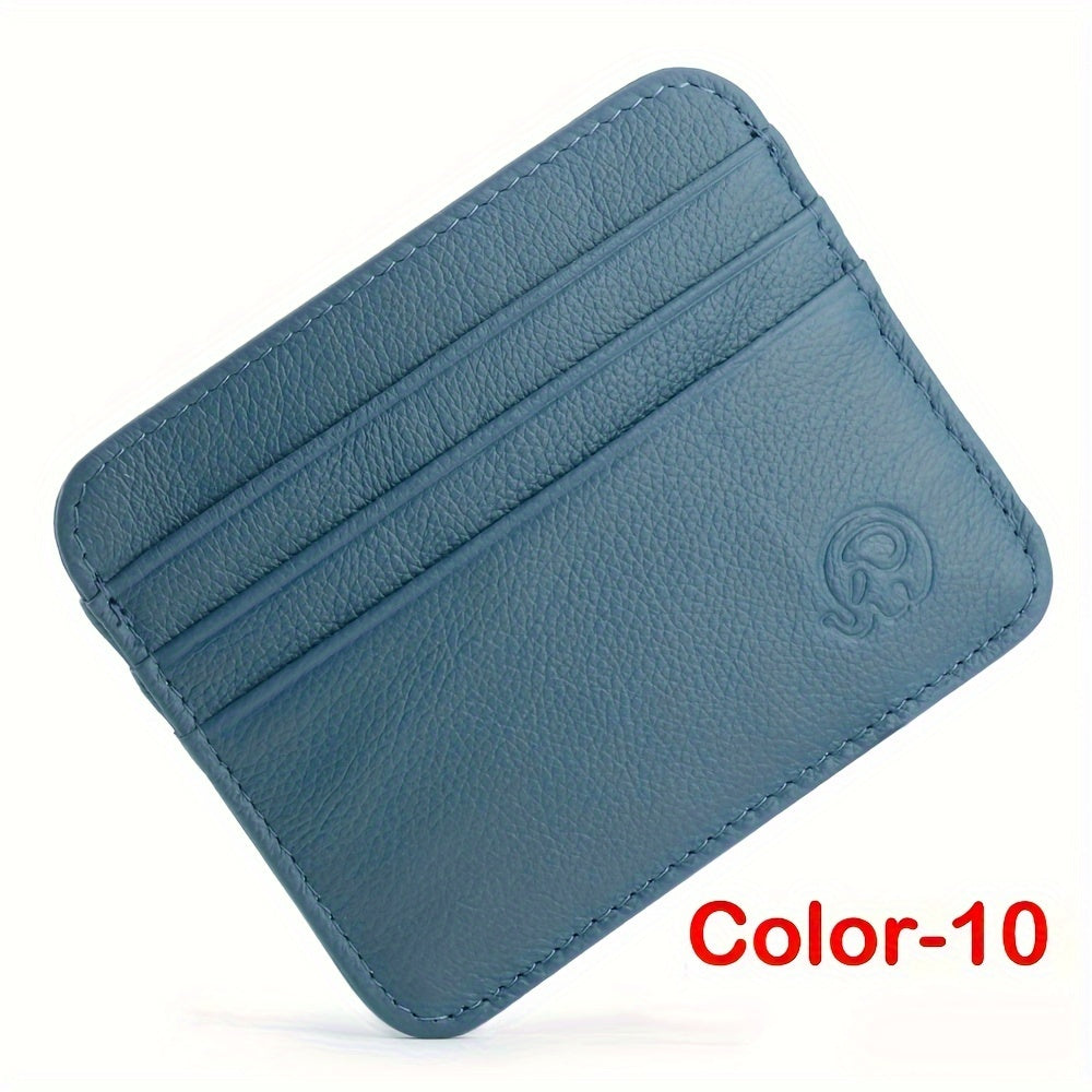 Minimalist Credit Card Holder Anti-theft Leather Wallet, Slim Front Pocket Wallet Christmas Gift