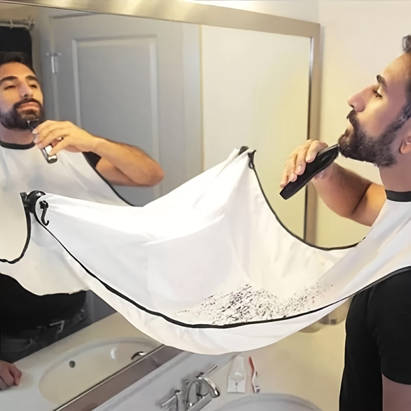 Men's Shaving Apron Beard Catcher Cape Grooming Bib Facial Hair Removal Adult Bib Razor Cleaning