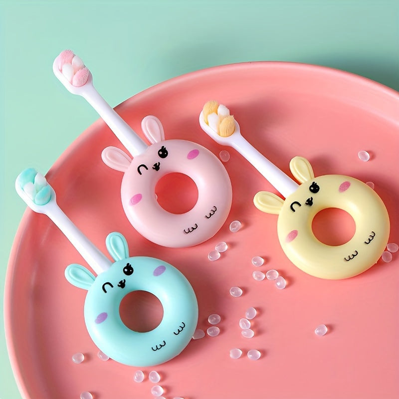 [Soft Silicone Toothbrush] Super Soft Silicone Baby Toothbrush For Toddlers 0-3 Years | Cute Cartoon Design, Gentle Cleaning For Sensitive Teeth