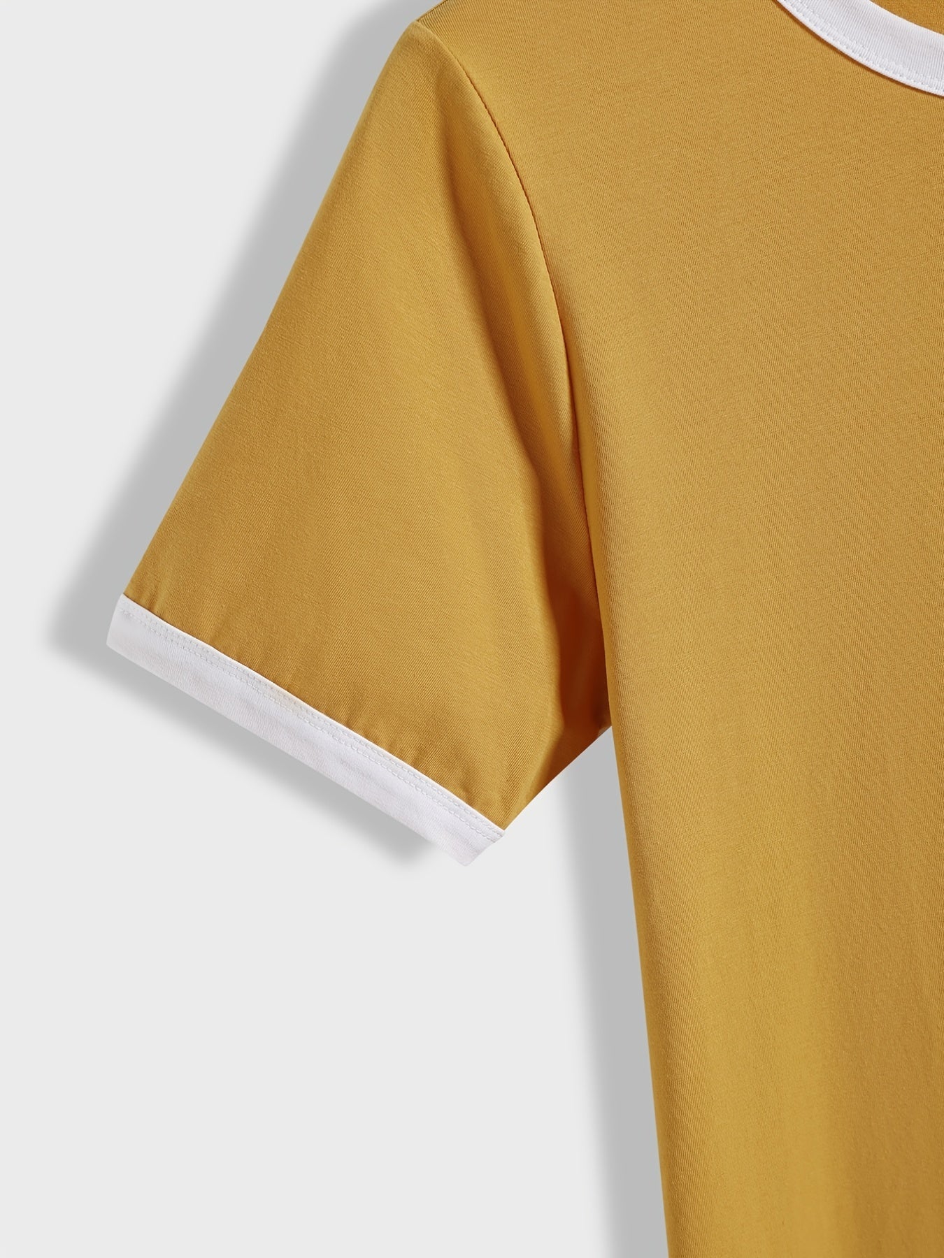 Summer Loose Crew Neck Short Sleeve Casual Simple T-shirt, Women's Clothing