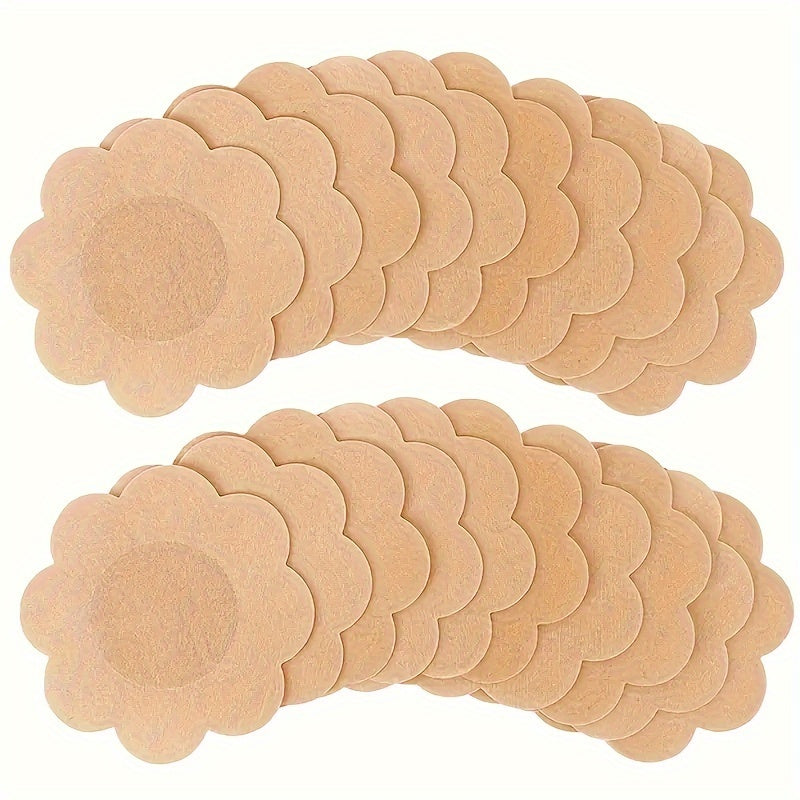 10/20/50/100pcs Disposable Invisible Nipple Covers - Ultra-Thin Breathable Non- Fabric, Anti-Convex Point Design, Round & Flower Shapes for Seamless Under Clothing, Women's Fashion & Lingerie Accessories, Discreet Underwear,