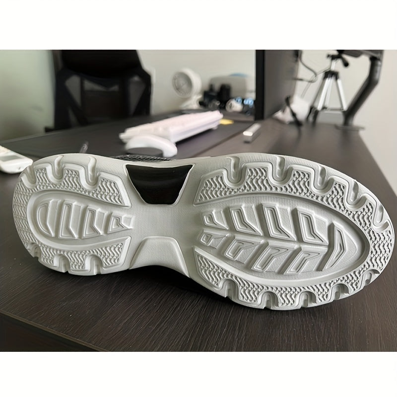 Plus Size Wide Fit Men's Lace-Up Loafers, Men's Canvas Lightweight Comfortable Walking Shoes