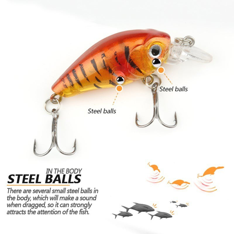8pcs Crankbait Minnow Lure Set, Floating Artificial Fishing Lures, Topwater Baits