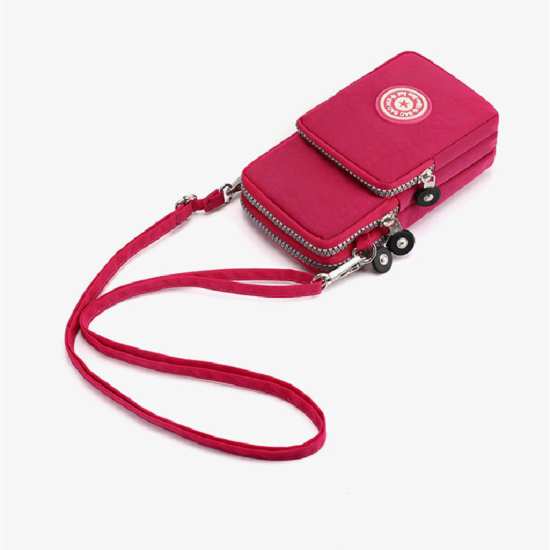 1pc Unisex Nylon Passport Holder - Retro Zipper Closure, Adjustable Strap - Going Out Essentials | Lightweight & Compact | Wet Wipe Clean