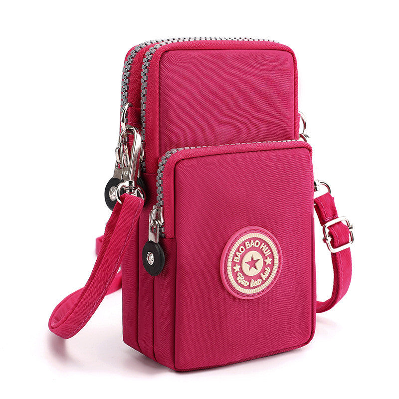 1pc Unisex Nylon Passport Holder - Retro Zipper Closure, Adjustable Strap - Going Out Essentials | Lightweight & Compact | Wet Wipe Clean