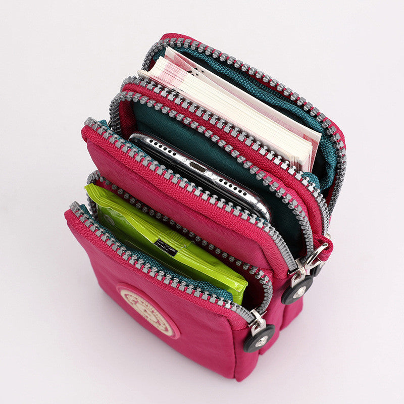 1pc Unisex Nylon Passport Holder - Retro Zipper Closure, Adjustable Strap - Going Out Essentials | Lightweight & Compact | Wet Wipe Clean