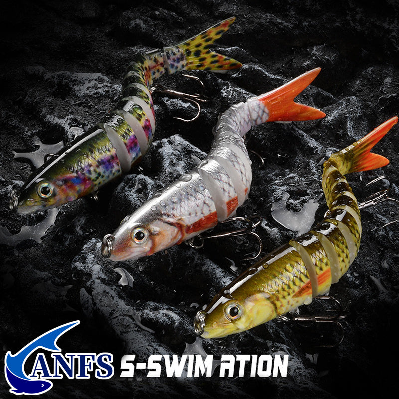 Fishing Lures Multi Jointed Swimbait Crankbait Slow Sinking Bionic Artificial Bait Freshwater Saltwater Trout Bass Fishing Accessories 20g 0.7oz/13.5cm 5.31inch