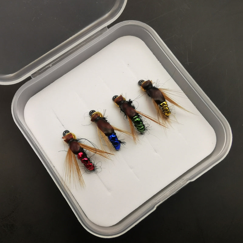 4pcs/8pcs/32pcs Premium Fly Fishing Flies Kit - Fast Sinking Nymphs, Scuds, Bugs, Worms - Trout Lures for Effective Insect Imitation - Pack of 36