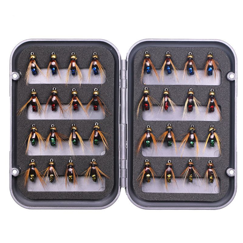 4pcs/8pcs/32pcs Premium Fly Fishing Flies Kit - Fast Sinking Nymphs, Scuds, Bugs, Worms - Trout Lures for Effective Insect Imitation - Pack of 36