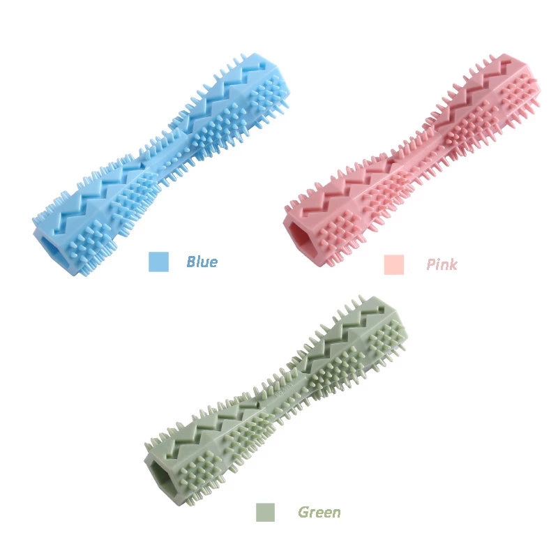 Dog Toothbrush Toy: Soft Rubber Molar Stick For Interactive Cleaning & Chewing!