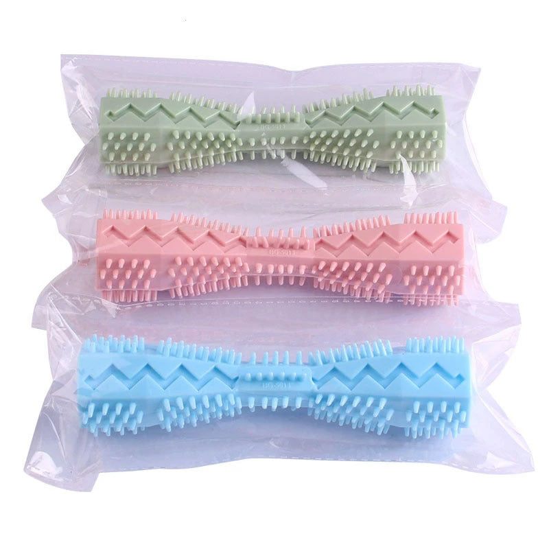 Dog Toothbrush Toy: Soft Rubber Molar Stick For Interactive Cleaning & Chewing!