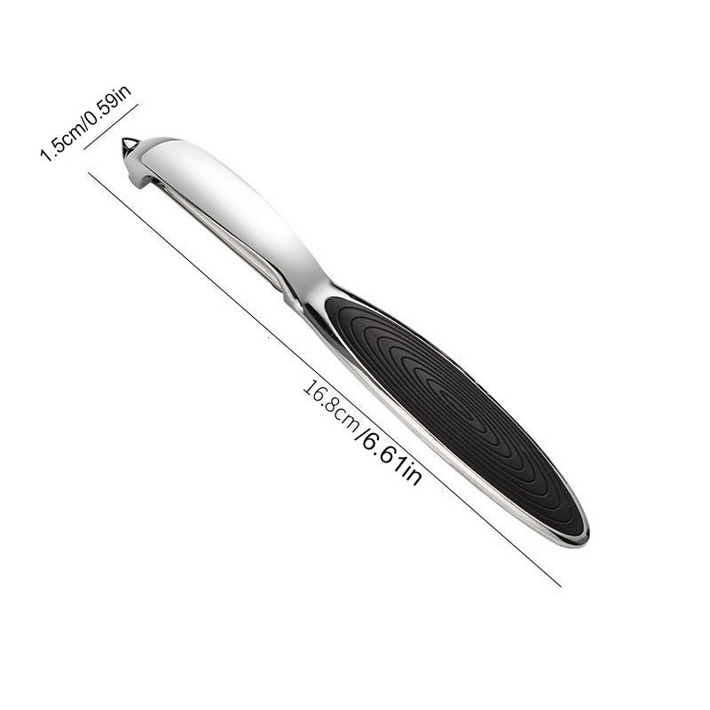 1pc Stainless Steel Vegetable and Fruit Peeler with Non-Slip Handle and Sharp Blade - Multi-Functional Kitchen Tool for Effortless Peeling