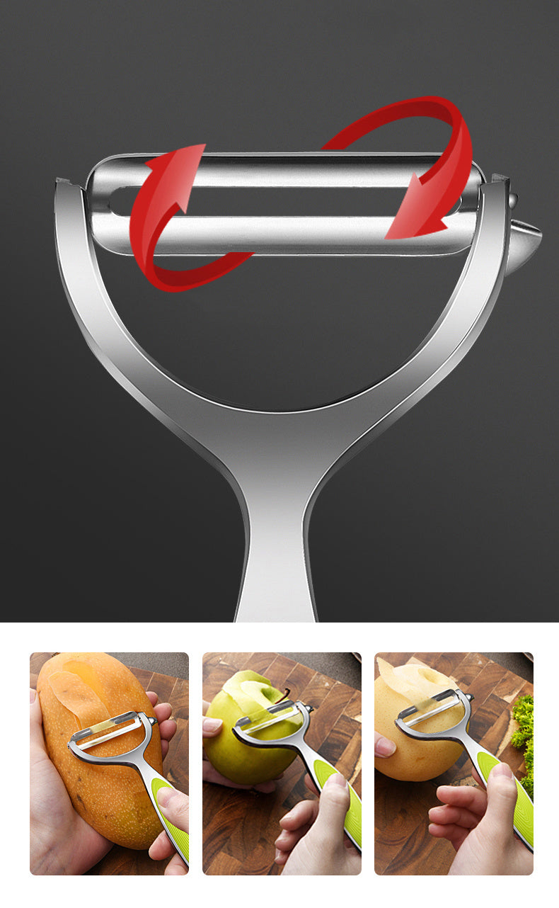 1pc Stainless Steel Vegetable and Fruit Peeler with Non-Slip Handle and Sharp Blade - Multi-Functional Kitchen Tool for Effortless Peeling
