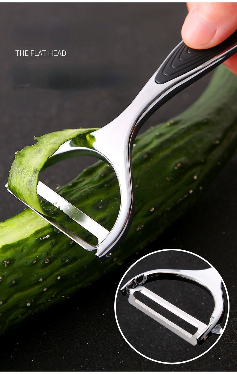 1pc Stainless Steel Vegetable and Fruit Peeler with Non-Slip Handle and Sharp Blade - Multi-Functional Kitchen Tool for Effortless Peeling