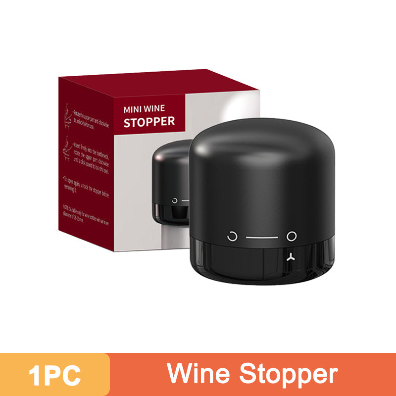 [Leak-Proof Wine Stoppers] 10x Leak-Proof Vacuum Wine Stoppers - Reusable Champagne Bottle Sealer Caps with Secure Lid, Durable Plastic for Wine & Champagne Preservation, Ideal for Home Bar, Kitchen, and Restaurant Use, Wine