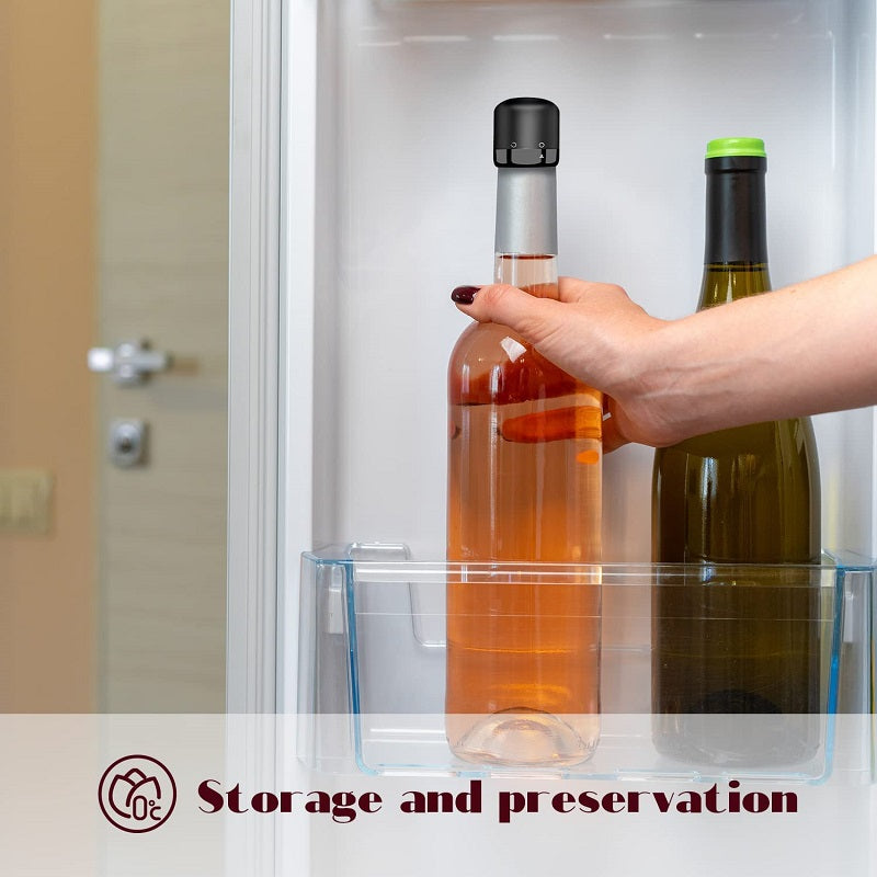 [Leak-Proof Wine Stoppers] 10x Leak-Proof Vacuum Wine Stoppers - Reusable Champagne Bottle Sealer Caps with Secure Lid, Durable Plastic for Wine & Champagne Preservation, Ideal for Home Bar, Kitchen, and Restaurant Use, Wine