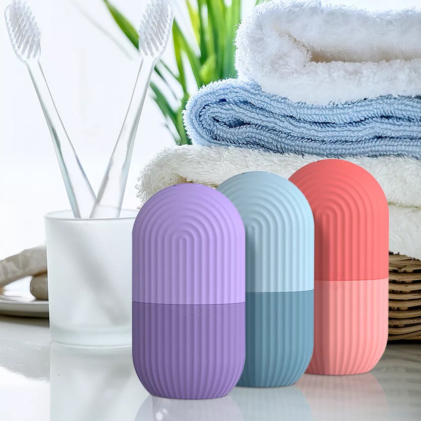 Silicone Ice Face Roller with Cucumber Design - Ideal for Eye and Neck Contouring, Beauty Facial Massage Tool, Unscented, No Battery Needed, Skin Care Essentials|Cucumber Theme Decor|Silicone Material