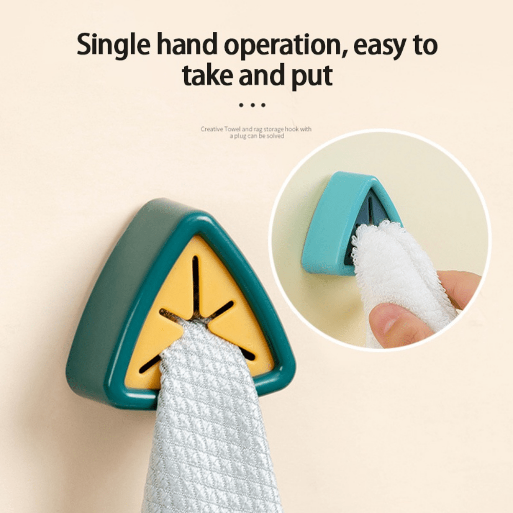 1pc Punch-Free Towel Plug Holder, Bathroom Storage Hanger for Towels and Wash Cloth Clip