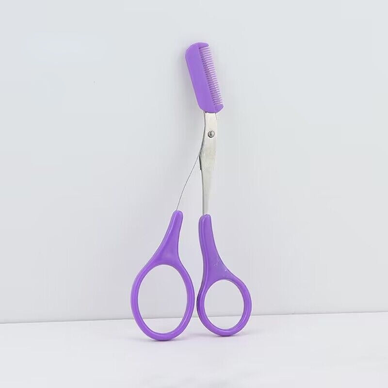 Eyebrow Scissors With Comb, Stainless Steel Eyebrow Trimming Curved Scissors For Women And Men, Fashion Eyebrow Hair Remover Tool