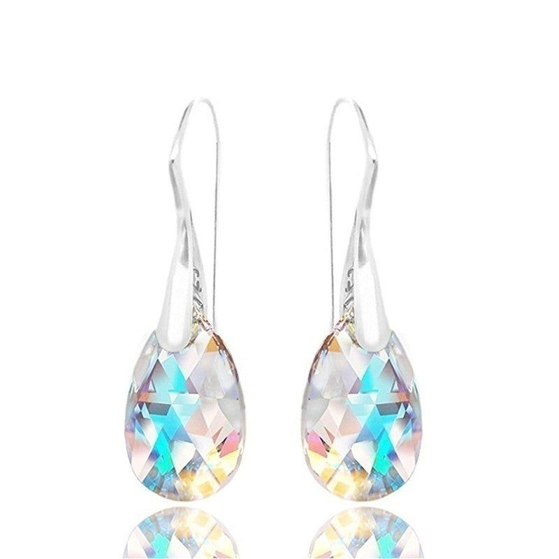 [Fashionable Jewelry] Fashionable Jewelry Set | Colorful Crystal Drop Earrings And a Pendant Necklace