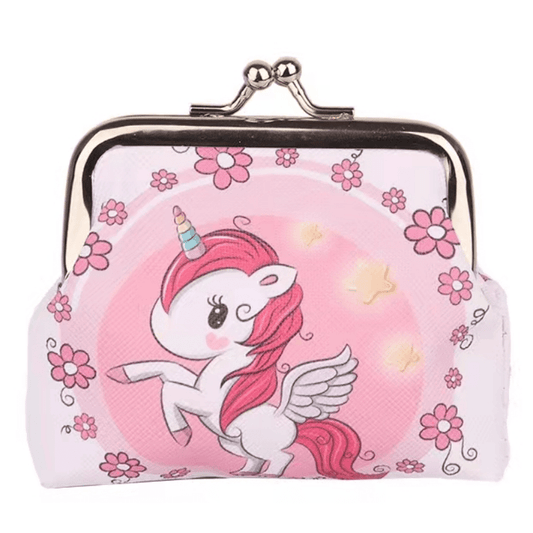 Girls Cute Cartoon Unicorn Print Creative Coin Purse Mini Wallet Holiday Gift