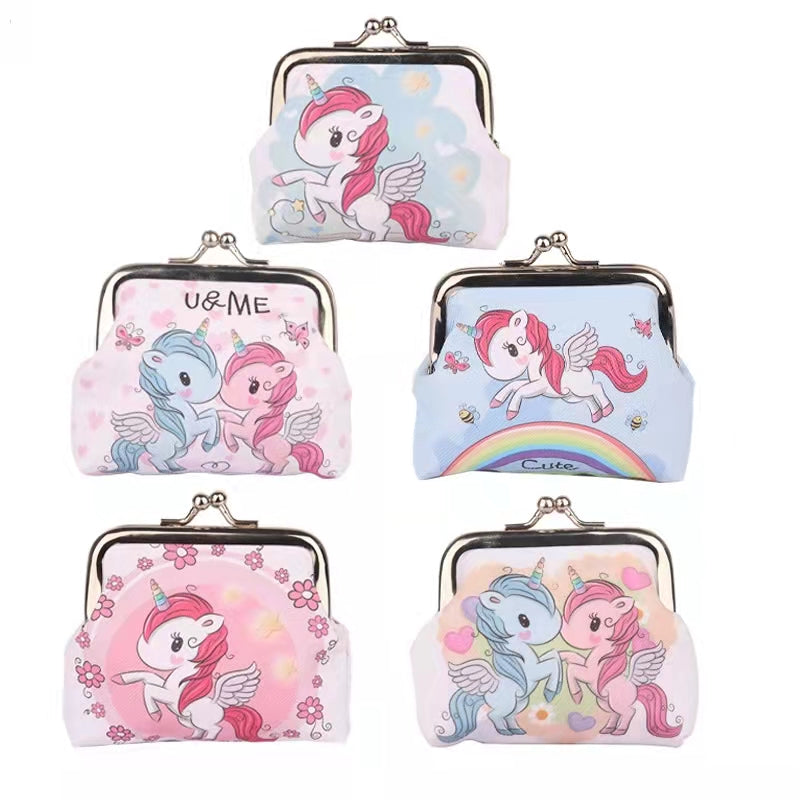 Girls Cute Cartoon Unicorn Print Creative Coin Purse Mini Wallet Holiday Gift