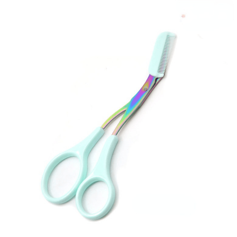 Eyebrow Scissors With Comb, Stainless Steel Eyebrow Trimming Curved Scissors For Women And Men, Fashion Eyebrow Hair Remover Tool