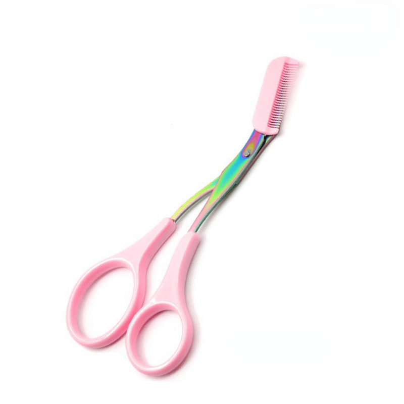 Eyebrow Scissors With Comb, Stainless Steel Eyebrow Trimming Curved Scissors For Women And Men, Fashion Eyebrow Hair Remover Tool