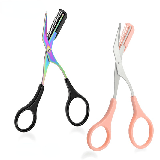 Eyebrow Scissors With Comb, Stainless Steel Eyebrow Trimming Curved Scissors For Women And Men, Fashion Eyebrow Hair Remover Tool